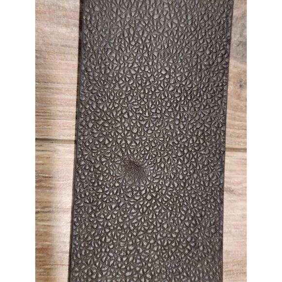 Chico's Wide Leather Belt Women's Sz S/M Brown Silver 40" L "READ" - Picture 9 of 12